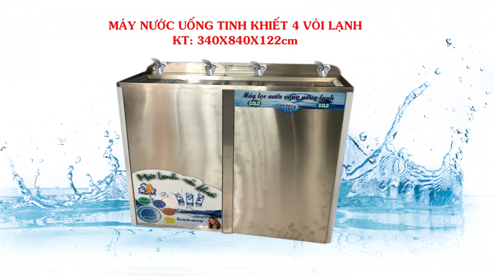 máy nước uống nóng lạnh 4 vòi miệng